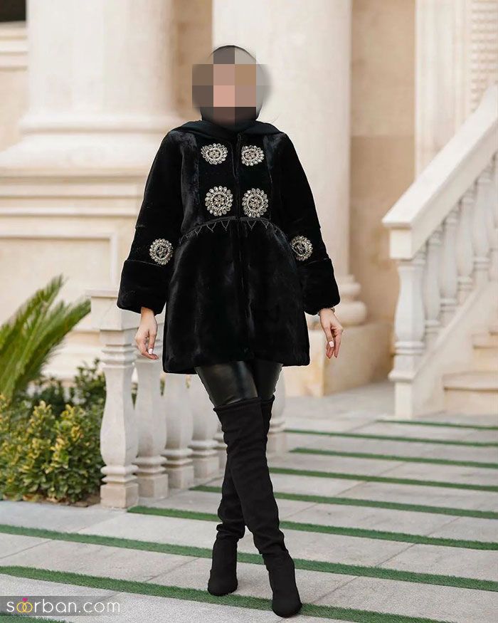 مدل پالتو مجلسی مشکی 2023; پاييز اينجوری لباس بپوش
