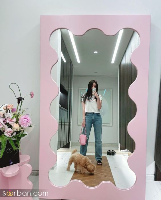 30 آینده قدی برای اتاق خواب - آرایشگاه و ... | مدل جدید آینه قدی چراغ دار و ساده