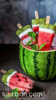 تزئین هندوانه شب یلدا 1403 | مدل تزیین هندوانه شب یلدا برای عروس و مهمان - ساده و شیک