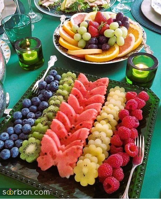 تزئین هندوانه شب یلدا 1403 | مدل تزیین هندوانه شب یلدا برای عروس و مهمان - ساده و شیک