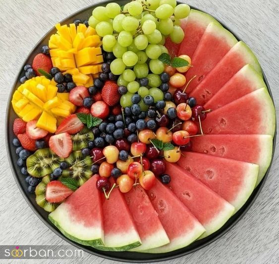 تزئین هندوانه شب یلدا 1403 | مدل تزیین هندوانه شب یلدا برای عروس و مهمان - ساده و شیک