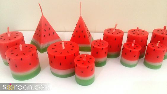 مدل شمع شب یلدا 1403 | جدیدترین مدل شمع انار و هندوانه برای شب یلدا که غوغا کردن!