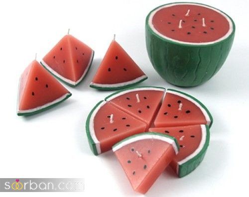 مدل شمع شب یلدا 1403 | جدیدترین مدل شمع انار و هندوانه برای شب یلدا که غوغا کردن!