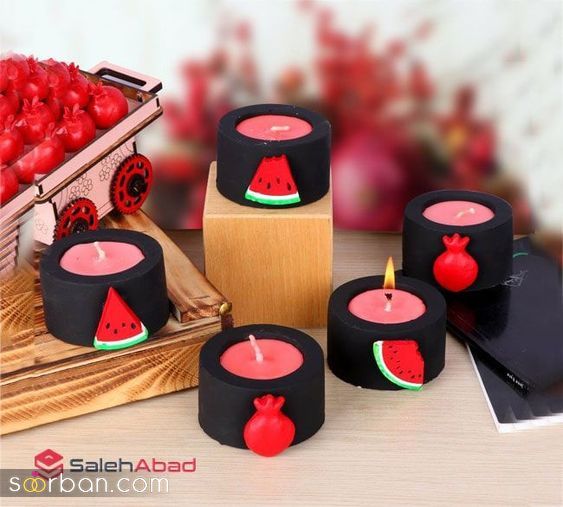 مدل شمع شب یلدا 1403 | جدیدترین مدل شمع انار و هندوانه برای شب یلدا که غوغا کردن!