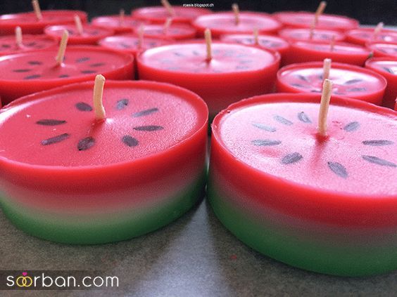 مدل شمع شب یلدا 1403 | جدیدترین مدل شمع انار و هندوانه برای شب یلدا که غوغا کردن!