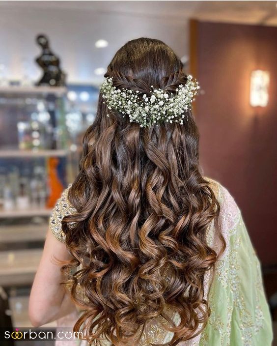 جدیدترین مدل شینیون موی باز | 25 مدل مو و شینیون باز دخترانه و زنانه برای عروسی و تولد