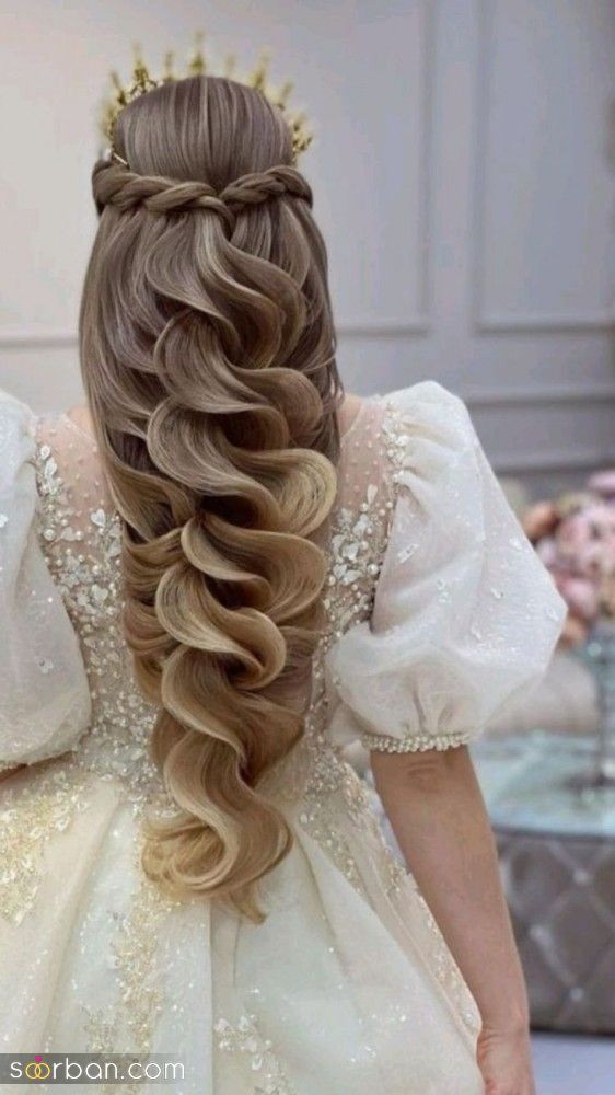 جدیدترین مدل شینیون موی باز | 25 مدل مو و شینیون باز دخترانه و زنانه برای عروسی و تولد