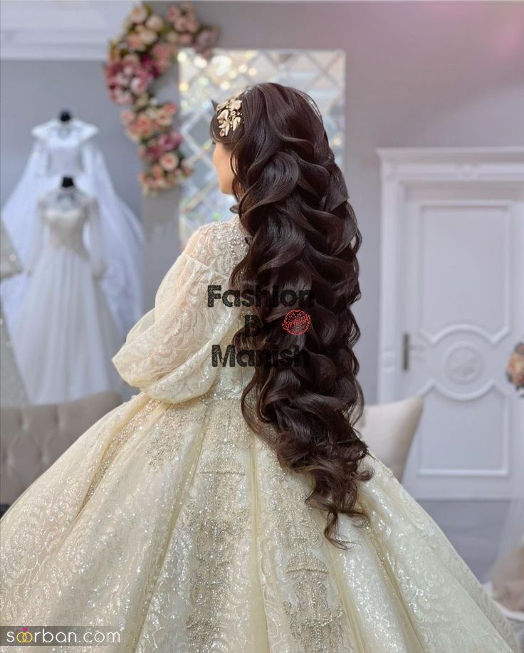 جدیدترین مدل شینیون موی باز | 25 مدل مو و شینیون باز دخترانه و زنانه برای عروسی و تولد