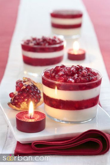 دسر شب یلدا 1403 | جدیدترین دسر و ژله شب یلدا - تزئین دسر برای شب یلدا