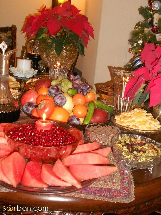 خفن ترین ایده میوه آرایی شب یلدا 1403 | تزئین میوه های شب یلدا - چیدمان میوه برای شب یلدا