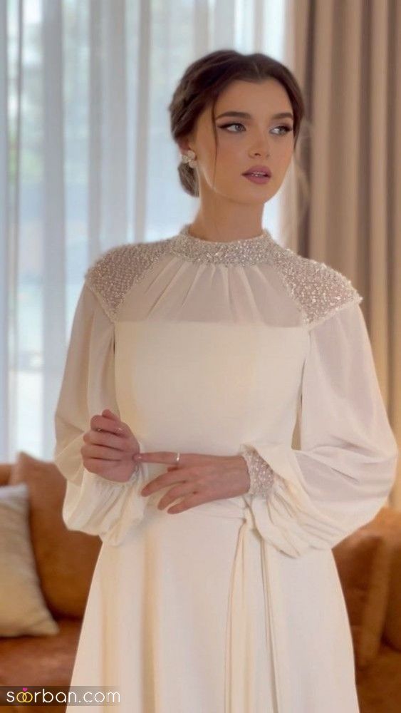 20 مدل پرفروش پیراهن عقد محضری | ژورنالی از شیک ترین مدل لباس عقد محضری