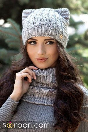 27 مدل کلاه بافتنی زمستانه دخترانه | کلاه بافتنی دخترانه فانتزی و ساده برای ایده