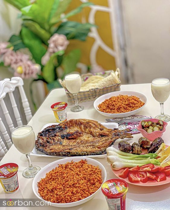 ایده تزئین میز شام 1403 | میز شام برای مهمانی و خودمانی - تزئین غذای مهمونی ایرانی