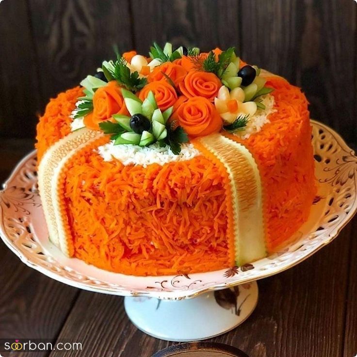 تزیین سالاد الویه مجلسی | 20 روش فوق العاده برای تزئین الویه برای مهمانی و تولد ساده و کاربردی!