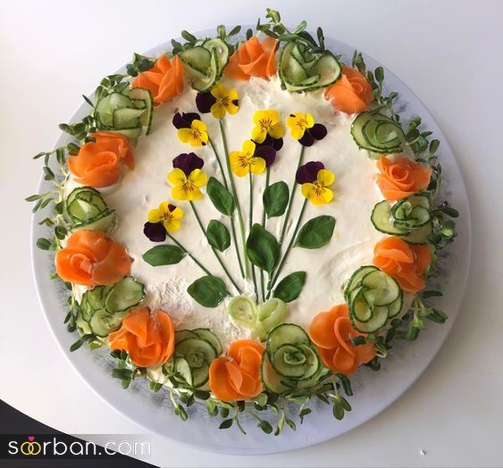 تزیین سالاد الویه مجلسی | 20 روش فوق العاده برای تزئین الویه برای مهمانی و تولد ساده و کاربردی!