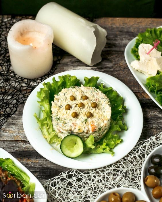 تزیین سالاد الویه مجلسی | 20 روش فوق العاده برای تزئین الویه برای مهمانی و تولد ساده و کاربردی!