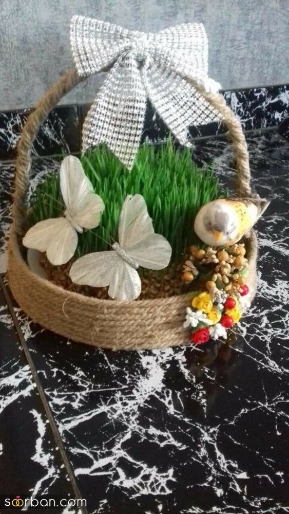 ‌‌مدل سبزه عید 1403 | مدل سبزه عید ساده اما لاکچری - تزیین سبزه عید برای عروس