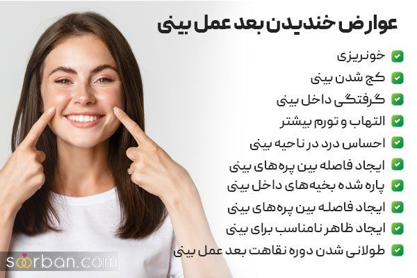 عوارض خندیدن بعد از عمل بینی؛ نحوه خندیدن بعد عمل بینی چگونه است؟