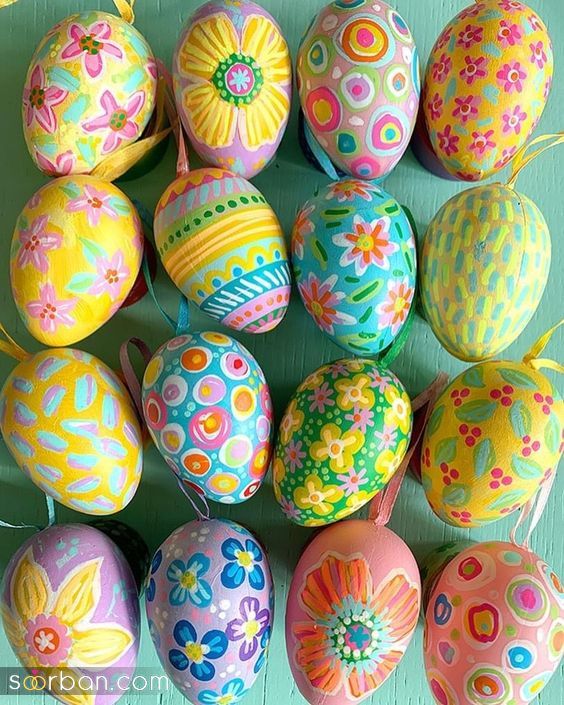 تخم مرغ رنگی 1403 - تخم مرغ رنگی 1403 - طرح تخمه مرغ هفت سین - تخم مرغ سفره هفت سین رو رنگ کردی؟