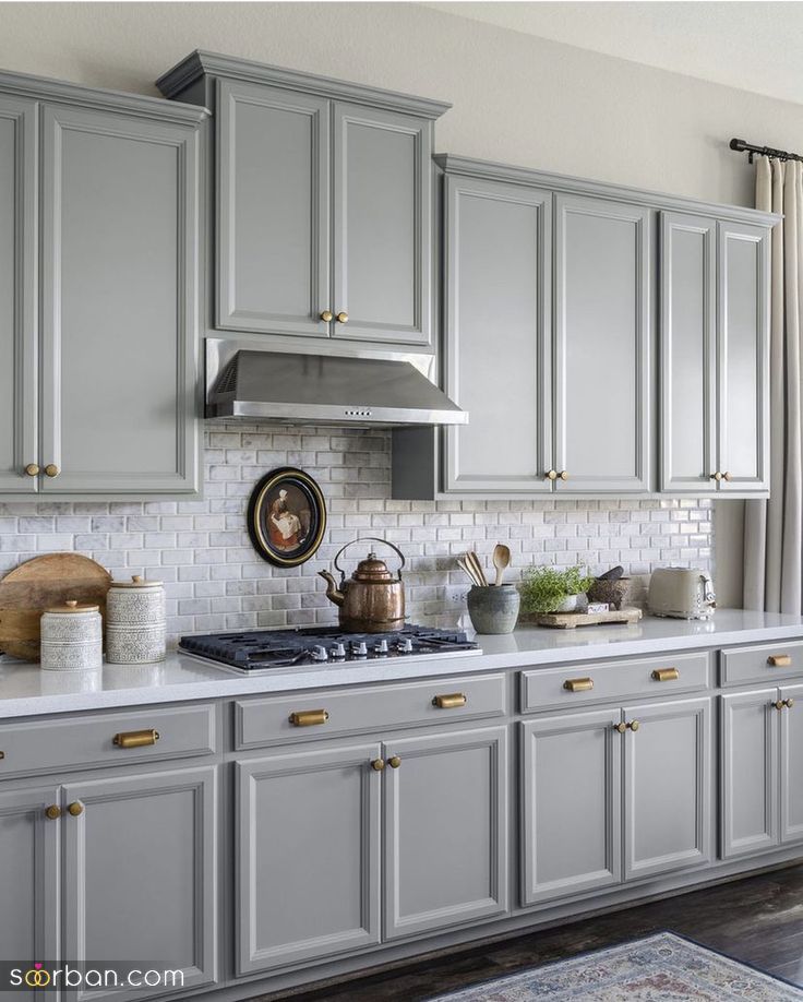 مدل کابینت آشپزخانه 1403 | کابینت 1403 با رنگ های تیره و روشن مناسب فضاهای بزرگ و کوچیک