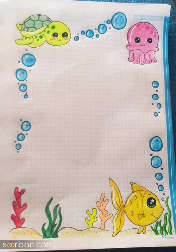 50 ایده تزئین دفتر مشق ساده و بانمک برای شاگرد زرنگ ها که بهترین باشن!