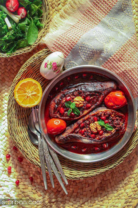 44 ایده تزیین بادمجان ساده و شیک در طرح های اشتها برانگیز