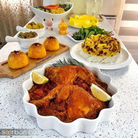 تزیین زرشک پلو با مرغ | تزیین زرشک پلو با مرغ 1403 برای مهمانی های رسمی و خودمونی و پاگشای عروس!