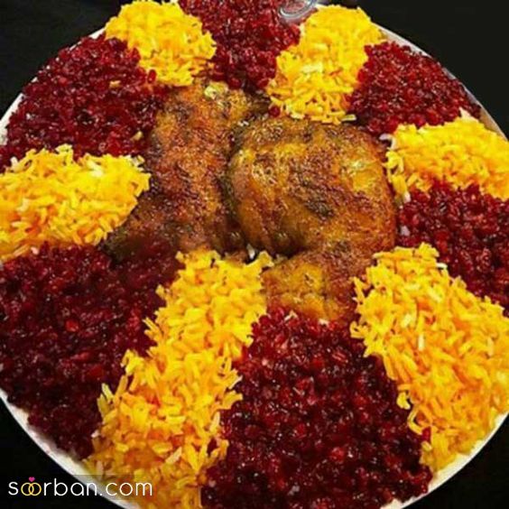 تزیین زرشک پلو با مرغ | تزیین زرشک پلو با مرغ 1403 برای مهمانی های رسمی و خودمونی و پاگشای عروس!
