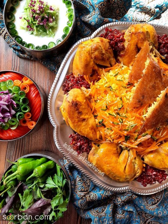 تزیین زرشک پلو با مرغ | تزیین زرشک پلو با مرغ 1403 برای مهمانی های رسمی و خودمونی و پاگشای عروس!