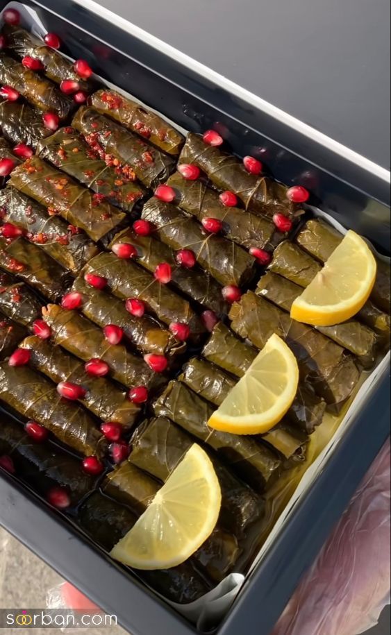تزیین دلمه برگ مو | 30 ایده برای تزیین دلمه برگ مو برای خانم های باسلیقه که عاشق ایده های جدید هستن!