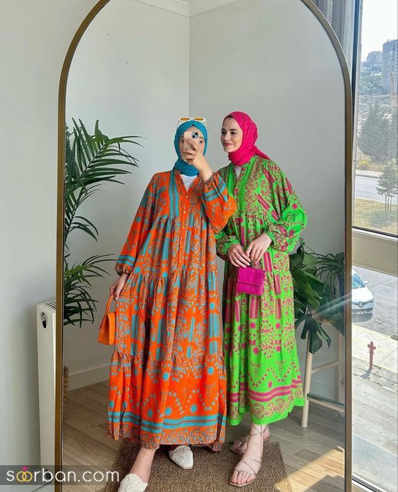 مانتو تابستانی جلو بسته بلند | 45 مانتو تابستانی جلو بسته بلند و پیراهن بلند بیرونی دخترانه و مانتو ساحلی شیک خفن