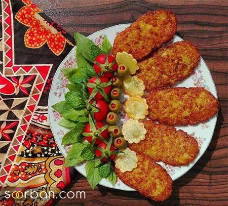 تزیین کتلت برای مهمانی | 25 تزیین کتلت برای مهمانی و مجالس باد بگیر و هنراتو به رخ همه بکش!