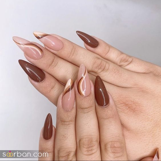 45 مدل کاشت ناخن قهوه ای جدید برای شمایی که به دنبال رنگ ناخن شیک و خاص می گردید!