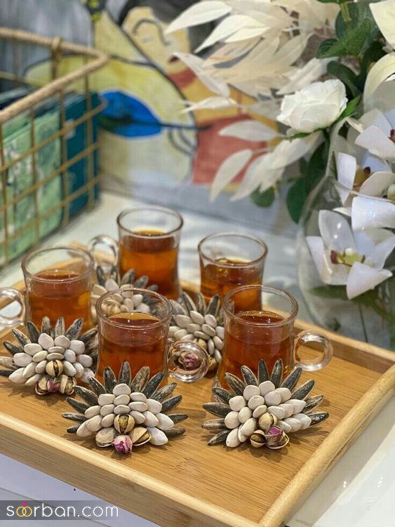 تزیین لیوان چای خواستگاری | ایده های تزیین لیوان چای خواستگاری 1403 تا به مادرشوهر آینده سلیقه تو نشون بدی!