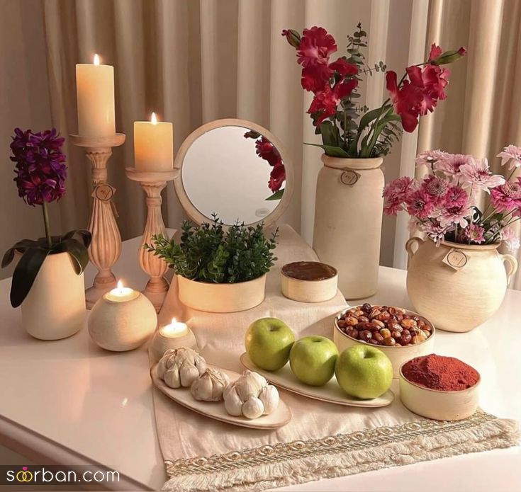 تزیین سفره هفت سین با 38 ایده جدید شیک و خلاقانه