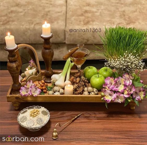 تزیین سفره هفت سین با 38 ایده جدید شیک و خلاقانه
