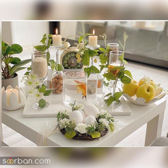 تزیین سفره هفت سین با 38 ایده جدید شیک و خلاقانه