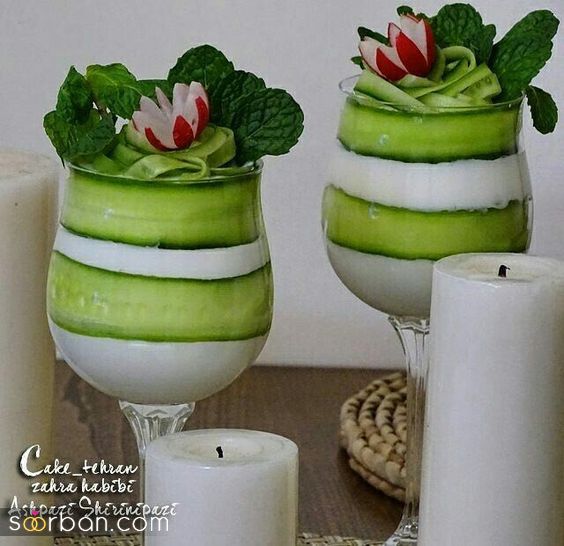35 ایده تزیین ماست و خیار ساده و مجلسی با دیزاین فوق العاده چشم گیر