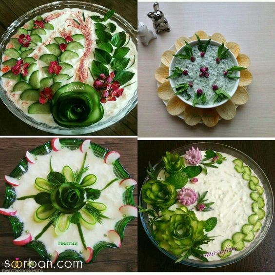 35 ایده تزیین ماست و خیار ساده و مجلسی با دیزاین فوق العاده چشم گیر