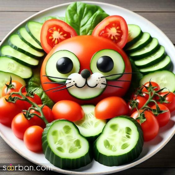 تزیین گوجه با 46 ایده جدید جذاب و ساده برای یک سفره آرایی لاکچری