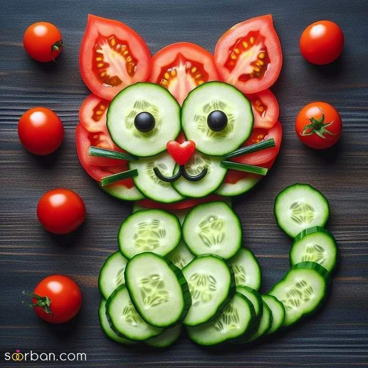 تزیین گوجه با 46 ایده جدید جذاب و ساده برای یک سفره آرایی لاکچری