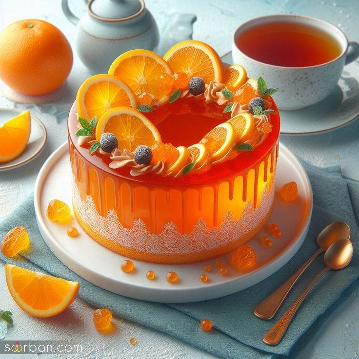 35 ایده تزیین کیک پرتقالی جدید فوق العاده شیک و جذاب برای یک عصرانه لاکچری