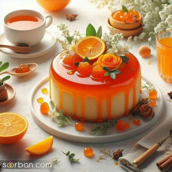 35 ایده تزیین کیک پرتقالی جدید فوق العاده شیک و جذاب برای یک عصرانه لاکچری