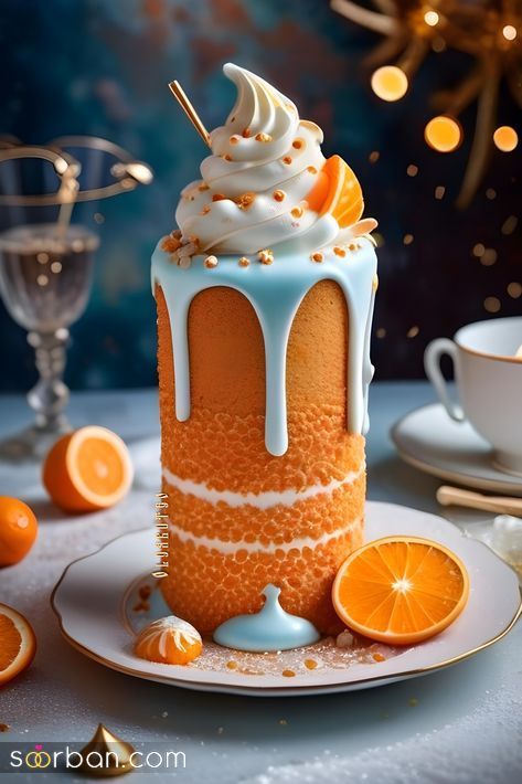 35 ایده تزیین کیک پرتقالی جدید فوق العاده شیک و جذاب برای یک عصرانه لاکچری