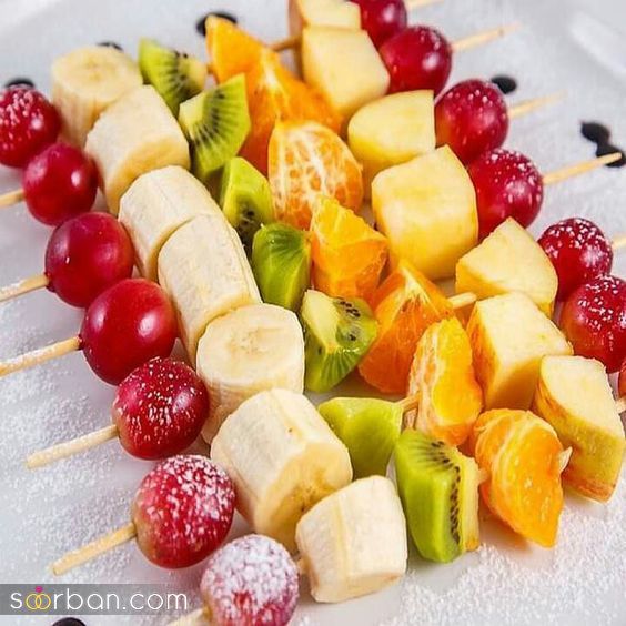 40 ایده تزیین میوه با سیخ چوبی با مدل های خلاقانه برای مهمانی تولد و مدرسه با دیزاینی لاکچری