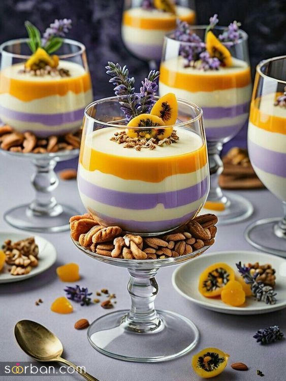 42 ایده تزیین دسر لیوانی ساده مجلسی و کم هزینه فوق العاده شیک و جذاب