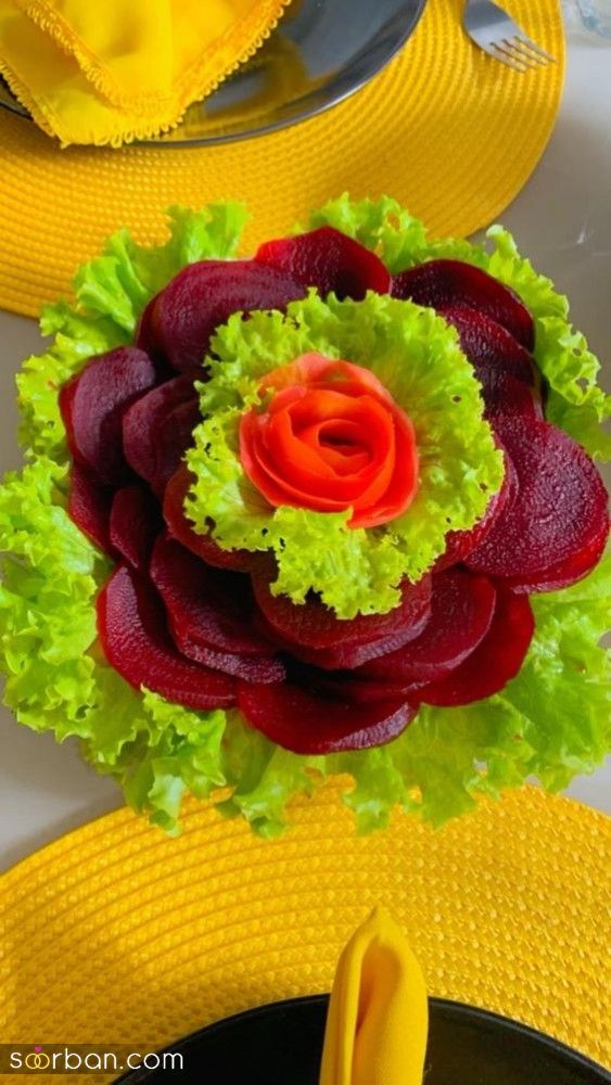 30 ایده تزیین سالاد کاهو ساده زیبا و خلاقانه به شکل های مختلف