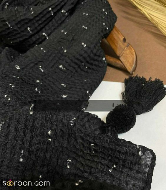 32 مدل شال مشکی جدید 1403 فوق العاده جذاب شیک و لاکچری برای خاص پسندان