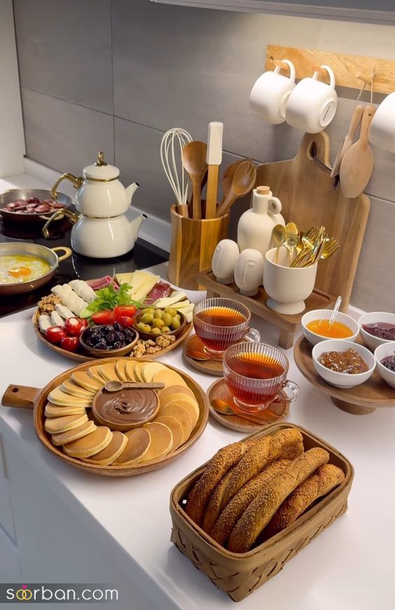 40 مدل تزیین صبحانه / برای داشتن یک صبحانه دو نفره عاشقانه خوشمزه 