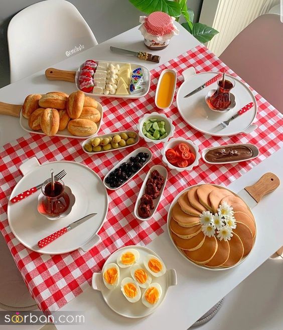 40 مدل تزیین صبحانه / برای داشتن یک صبحانه دو نفره عاشقانه خوشمزه 